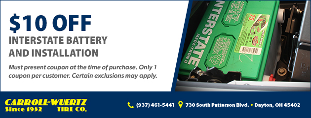 Interstate Battery and Installation $10.00 off 